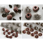 Silikon-Kuchenform, 25-fach, Fudge, Hartbonbons, Silikon-Keksform, Obst, Donuts