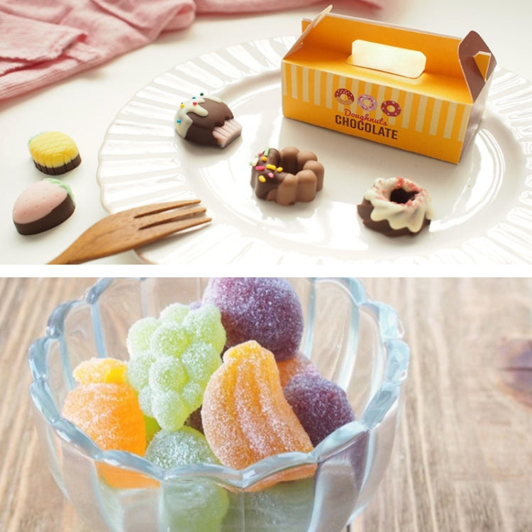 Silikon-Kuchenform, 25-fach, Fudge, Hartbonbons, Silikon-Keksform, Obst, Donuts
