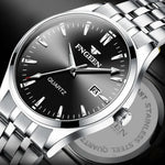 FNGEEN 2111 Herren Simple Leuchtende Kalender Quarz Uhr