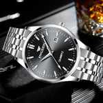 FNGEEN 2111 Herren Simple Leuchtende Kalender Quarz Uhr