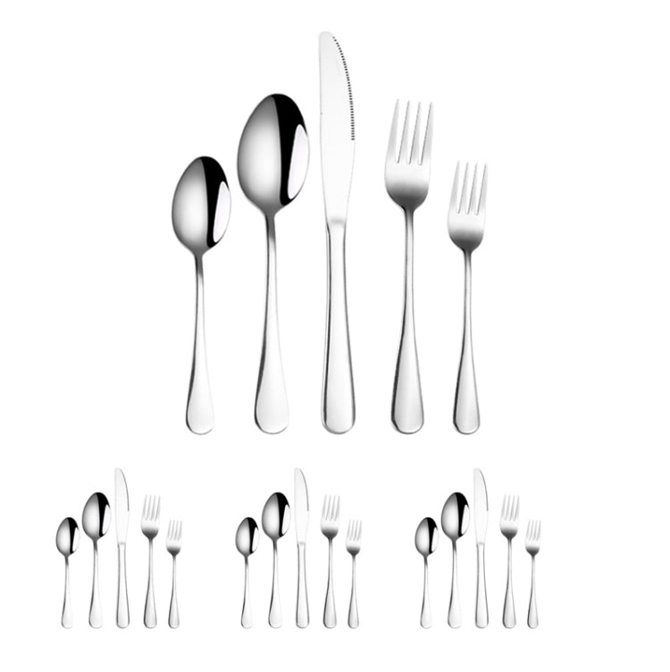 20-teiliges Edelstahlbesteck Steakbesteck Set, Echtfarbe, Gold, Roségold, Bunt, Schwarz