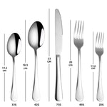 20-teiliges Edelstahlbesteck Steakbesteck Set, Echtfarbe, Gold, Roségold, Bunt, Schwarz