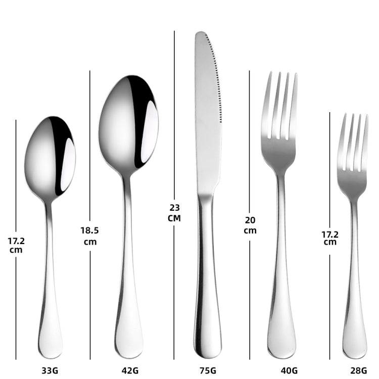 20-teiliges Edelstahlbesteck Steakbesteck Set, Echtfarbe, Gold, Roségold, Bunt, Schwarz