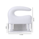 Edelstahl Tenderizer Fleischklopfer, 48-Nadeln Fleischzartmacher für den Haushalt, 16,5x14,5cm