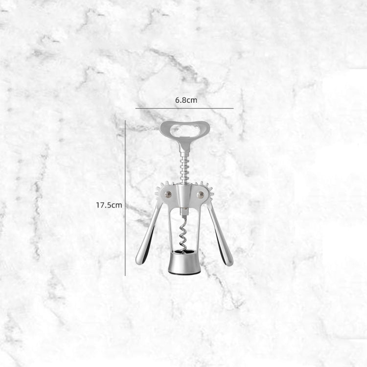 Küchenmultifunktions-Flaschenöffner aus Zinklegierung, Zinklegierung, Silber