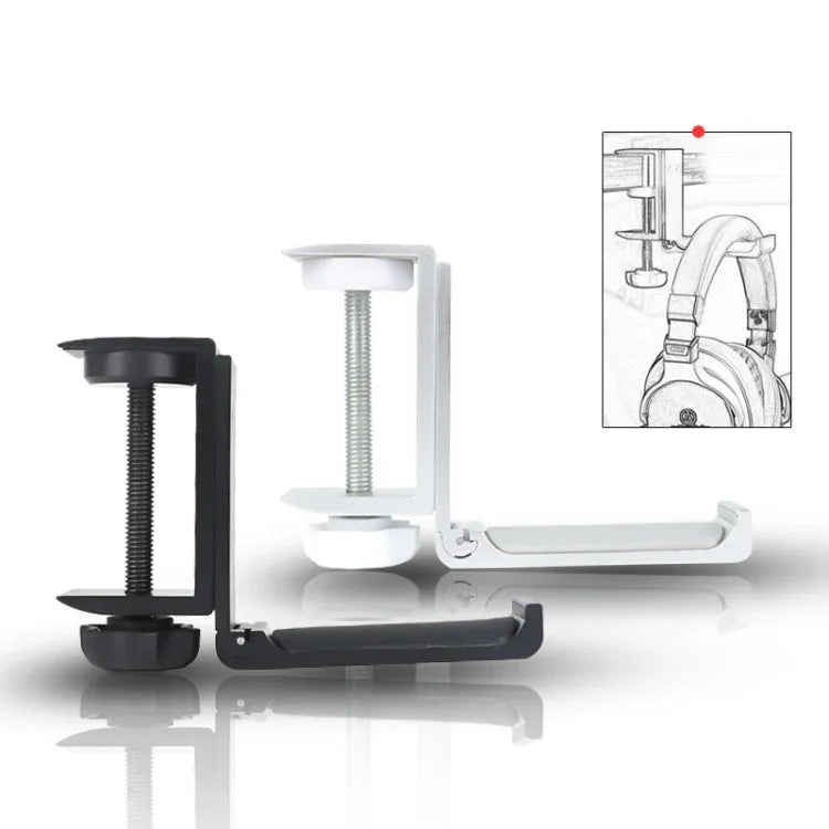 Kopfhörerhalterung Internetcafé Monitor Kopfhörer-Aufhänger Desktop-Kopfhörer-Ständer, Klemmtyp (Silber), Klebe-/Schraubentyp (Silber), Klebe-/Schraubentyp (Schwarz)