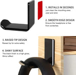 2 Stk. Kopfhörerhalterung, selbstklebender Headset-Aufhänger, Schwarz, Weiß