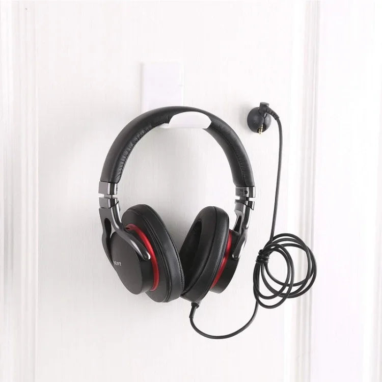 2 Stk. Kopfhörerhalterung, selbstklebender Headset-Aufhänger, Schwarz, Weiß