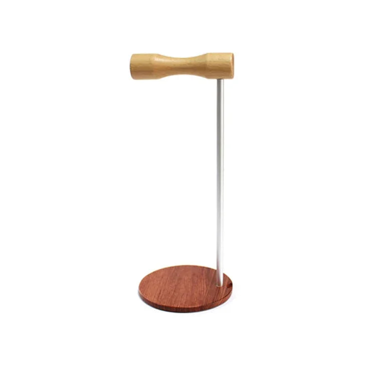 Kreativer Metallstangen-Kopfhörer-Ständer aus Holz mit Kopfhalterung, einseitige weiße Metallstange, einseitige schwarze Metallstange, doppelseitige weiße Metallstange, doppelseitige schwarze Metallstange