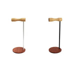 Kreativer Metallstangen-Kopfhörer-Ständer aus Holz mit Kopfhalterung, einseitige weiße Metallstange, einseitige schwarze Metallstange, doppelseitige weiße Metallstange, doppelseitige schwarze Metallstange