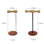 Kreativer Metallstangen-Kopfhörer-Ständer aus Holz mit Kopfhalterung, einseitige weiße Metallstange, einseitige schwarze Metallstange, doppelseitige weiße Metallstange, doppelseitige schwarze Metallstange