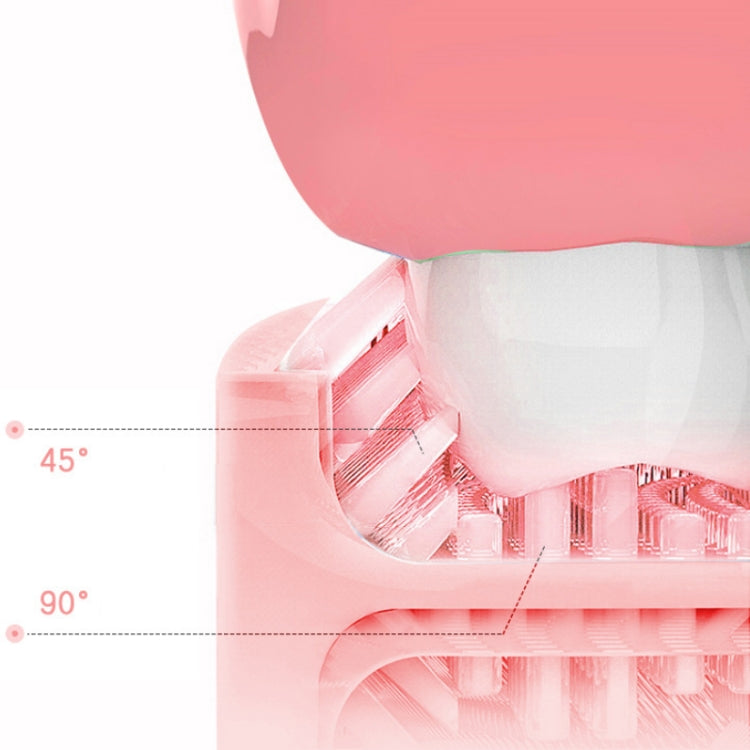 Elektrische Zahnbürste für Kinder, U-förmige Sonic Smart elektrische Zahnbürste, Blau, Rosa