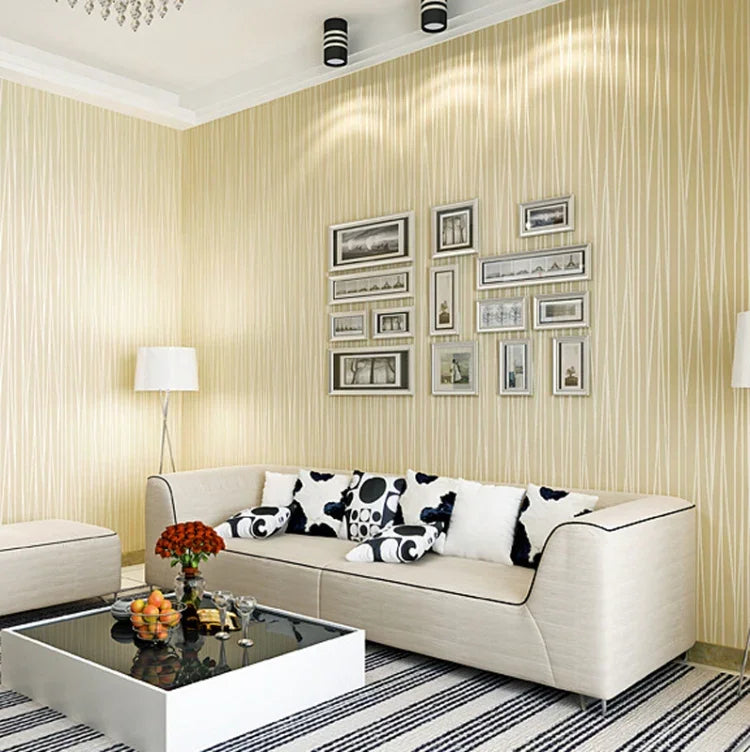 Moderner minimalistischer Schlafzimmer-Wohnzimmer-Klebetapetenaufkleber aus Vliesstoff, 0,53 x 3 Meter