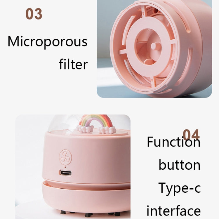 X1 Mini USB Handheld Kabelloser Desktop Staubsauger, Weiß, Pink, Grün