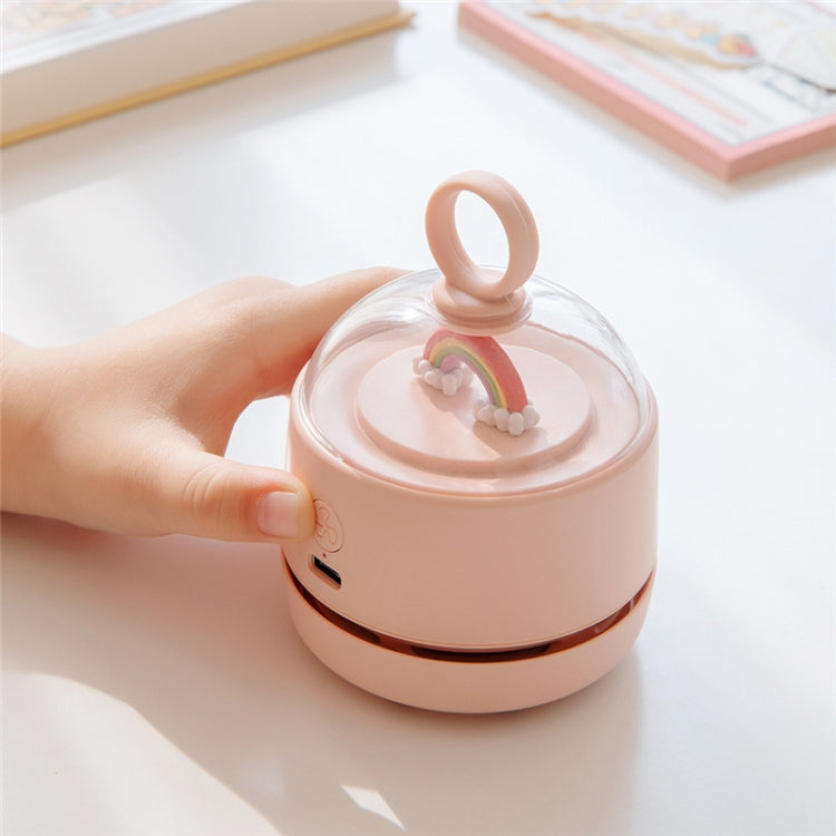 X1 Mini USB Handheld Kabelloser Desktop Staubsauger, Weiß, Pink, Grün