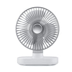 D77 Desktop Automatischer Schüttel-Kopfventilator Leise Tragbarer USB-Ventilator für Zuhause, Büro, Wohnheim, Elfenbein, Rosarot