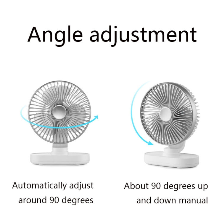 D77 Desktop Automatischer Schüttel-Kopfventilator Leise Tragbarer USB-Ventilator für Zuhause, Büro, Wohnheim, Elfenbein, Rosarot