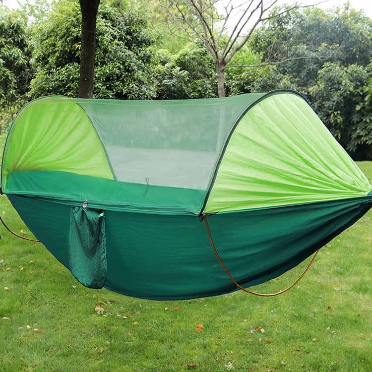 Anti-Rollover Automatisches schnell aufklappendes Moskitonetz Hängematte Outdoor Camping Doppelte Anti-Mücken Hängematte, Größe: 290x140cm, 290x140cm Gelb, 290x140cm Grün, 290x140cm Blau