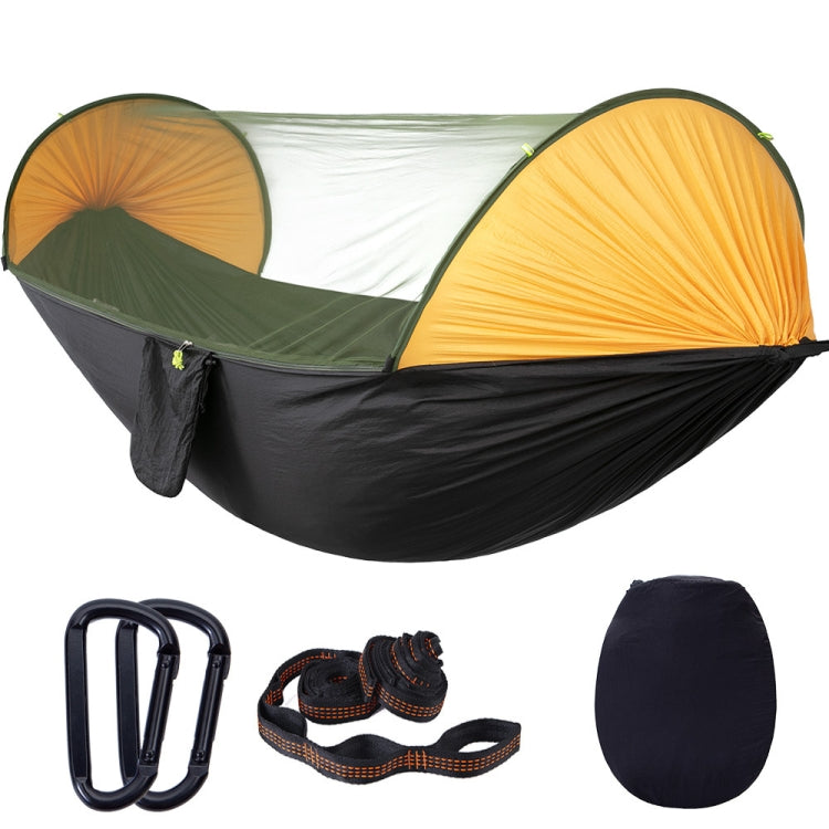 Anti-Rollover Automatisches schnell aufklappendes Moskitonetz Hängematte Outdoor Camping Doppelte Anti-Mücken Hängematte, Größe: 290x140cm, 290x140cm Gelb, 290x140cm Grün, 290x140cm Blau