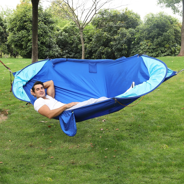 Anti-Rollover Automatisches schnell aufklappendes Moskitonetz Hängematte Outdoor Camping Doppelte Anti-Mücken Hängematte, Größe: 290x140cm, 290x140cm Gelb, 290x140cm Grün, 290x140cm Blau