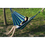Dicke Canvas-Hängematte Feld Umkipp-Schutz Outdoor Hängemattenschaukel, 260x80 Antihaft Einzel (Rot gestreift), 260x80 Antihaft Einzel (Blau gestreift), 260x100 Antihaft (Rot gestreift), 260x100 Antihaft (Blau gestreift), 260x150 Antihaft (Rot gestreift)