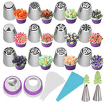 27-teiliges Tortendüsen-Set, nahtlose Cremetüllen, 27 Teile/Set