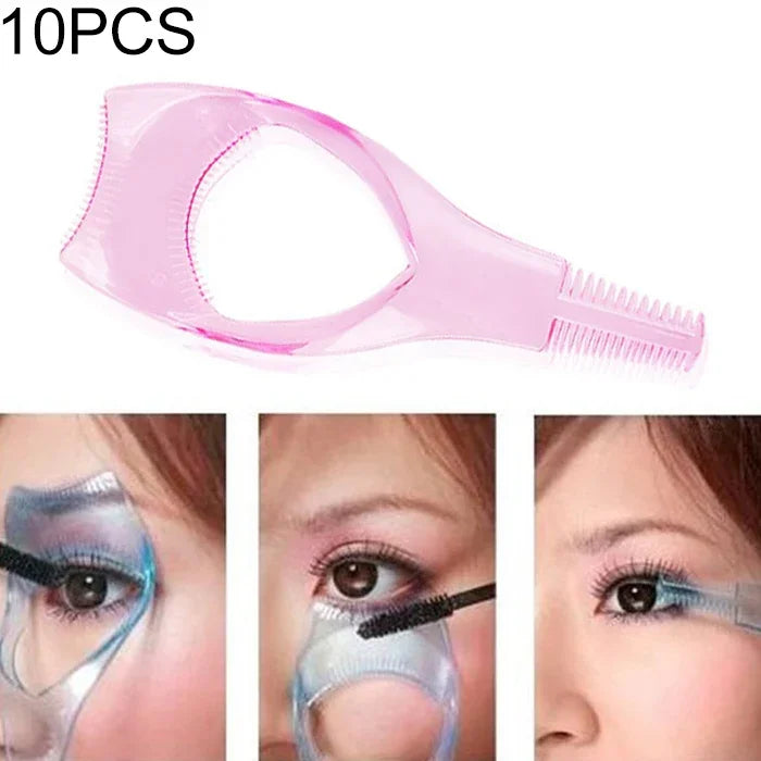 10 Stück BearPaw Praktisches Make-up-Set: Mascara-Applikator, Wimpernkamm, 3-in-1-Wimpernkarte, Beauty-Reinigungszubehör, 3D-Kristall