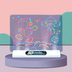 3D Leuchtende Zeichentafel Magische Leuchtende Dreidimensionale Schreibtafel Graffiti Tafel Beleuchtungs Puzzle Kinder Zeichentafel,Stil:, Mittelgroße Zeichentafel (Weltraum Version), Mittelgroße Zeichentafel (Dinosaurier Version)