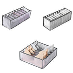 3 in 1 Unterwäsche-Schubladen-Aufbewahrungsbox Haushaltssocken faltbare Aufbewahrungsbox, Beige, Grau