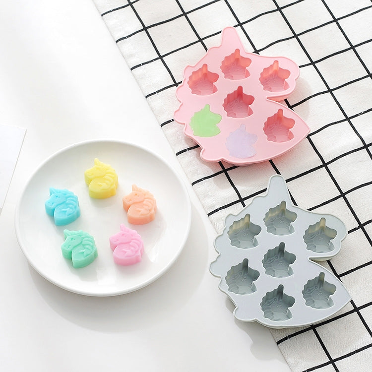 Einhorn-Pony Schokolade Bonbons Kuchen Backen Silikonform Farbe zufällige Lieferung, Einhorn-Pony