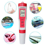 4-in-1 Tragbarer PH/TDS/EC/TEMP Teststift Multifunktionaler Wasserqualitätstester, 4-in-1 Teststift