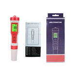 4-in-1 Tragbarer PH/TDS/EC/TEMP Teststift Multifunktionaler Wasserqualitätstester, 4-in-1 Teststift