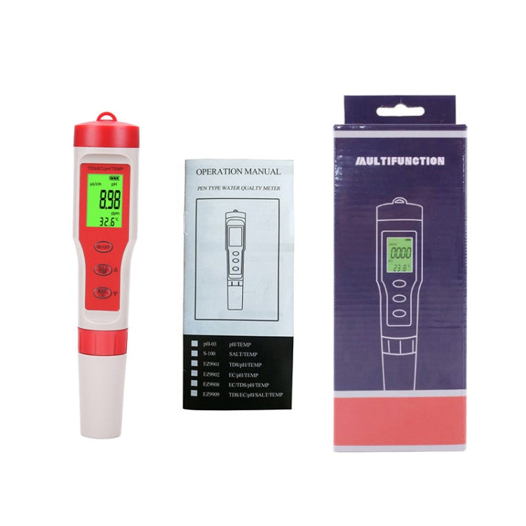 4-in-1 Tragbarer PH/TDS/EC/TEMP Teststift Multifunktionaler Wasserqualitätstester, 4-in-1 Teststift