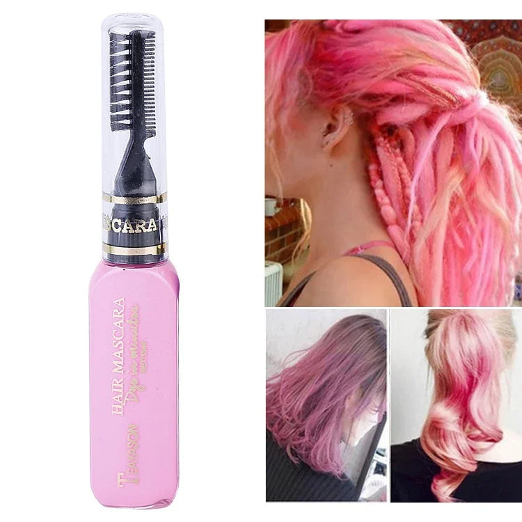 Einmalige temporäre Haarfarbe, ungiftig, DIY-Haarfarbe, Mascara-Farbcreme