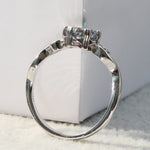 Siebenfarbiger Edelstein Zirkon Ring Massives 925 Sterlingsilber Schmuckring, 6, 7, 8, 9, 10