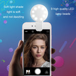2 Stück Handy-Fülllicht Kamera Foto LED Selfie-Licht, Weiß, Pink, Blau, Schwarz