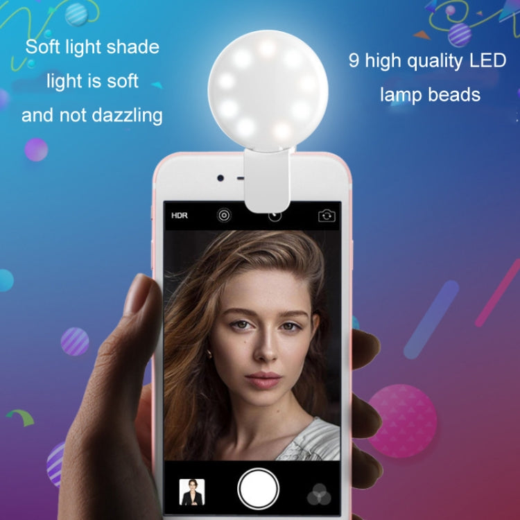 2 Stück Handy-Fülllicht Kamera Foto LED Selfie-Licht, Weiß, Pink, Blau, Schwarz