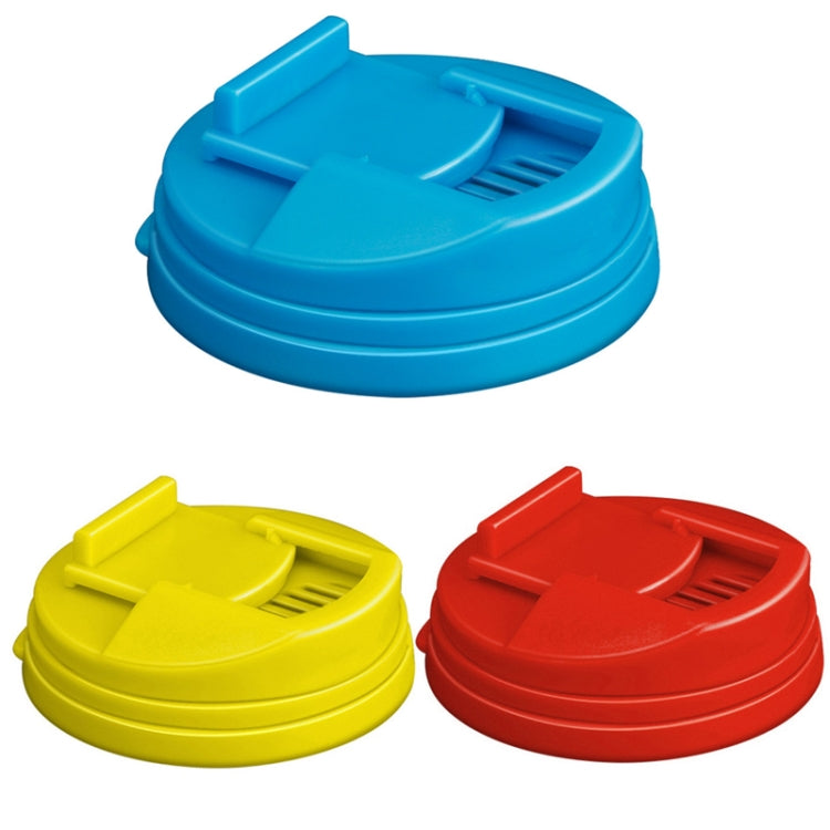 3 Stück universal auslaufsichere Deckel für Dosen Push-Type spritzwassergeschützt, blau, gelb, rot