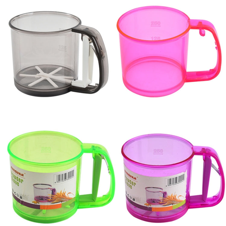 Praktisches Handsieb für Mehl und Puderzucker, Backutensil, transluzent Braun
