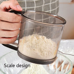 Praktisches Handsieb für Mehl und Puderzucker, Backutensil, transluzent Braun