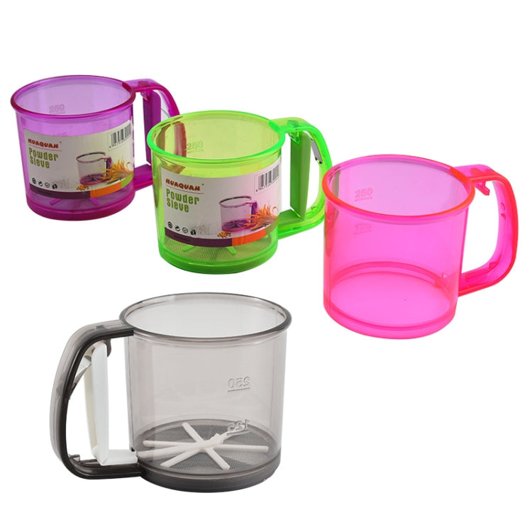 Praktisches Handsieb für Mehl und Puderzucker, Backutensil, transluzent Braun