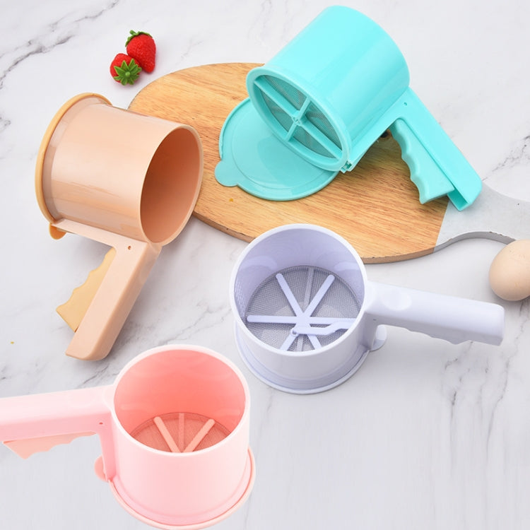 Praktisches Hand-Halbautomatik-Backwerkzeug mit vier Sieben, Blau, Orange, Weiß, Pink