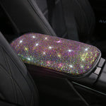 Car Diamond Armrest Box Cushion Personalized Car Decorations Dirt And Non-Slip, Black Colorful Diamond, Black White Diamond, Black Blue Diamond, Black Green Diamond
