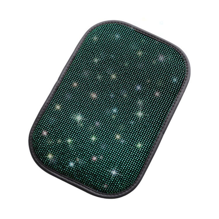Car Diamond Armrest Box Cushion Personalized Car Decorations Dirt And Non-Slip, Black Colorful Diamond, Black White Diamond, Black Blue Diamond, Black Green Diamond