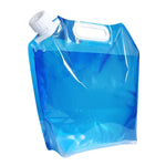 PE-Wassersack, faltbar, tragbar, Wasserspeicher, Hebesack für Camping, Wandern, Survival, Trinkwasserbehälter, 10 l (Blau)