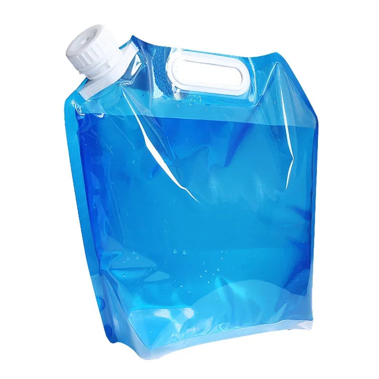 PE-Wassersack, faltbar, tragbar, Wasserspeicher, Hebesack für Camping, Wandern, Survival, Trinkwasserbehälter, 10 l (Blau)