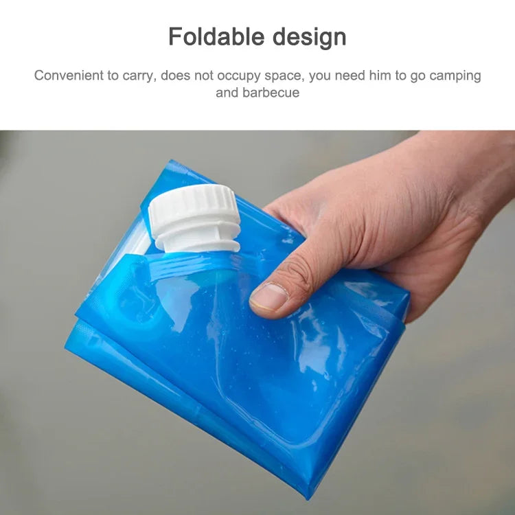 PE-Wassersack, faltbar, tragbar, Wasserspeicher, Hebesack für Camping, Wandern, Survival, Trinkwasserbehälter, 10 l (Blau)