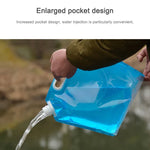 PE-Wassersack, faltbar, tragbar, Wasserspeicher, Hebesack für Camping, Wandern, Survival, Trinkwasserbehälter, 10 l (Blau)