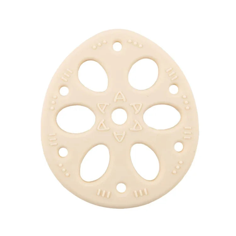 M010093 Silicone Lotus Root Tablets Baby Soothing Teether Children Molars Toys Maternal And Child Supplies, Colour: Beige With Lanyard, Pink, Yellow, Blue, Beige, Pink With Lanyard, Yellow With Lanyard, Blue With Lanyard, Beige With Lanyard