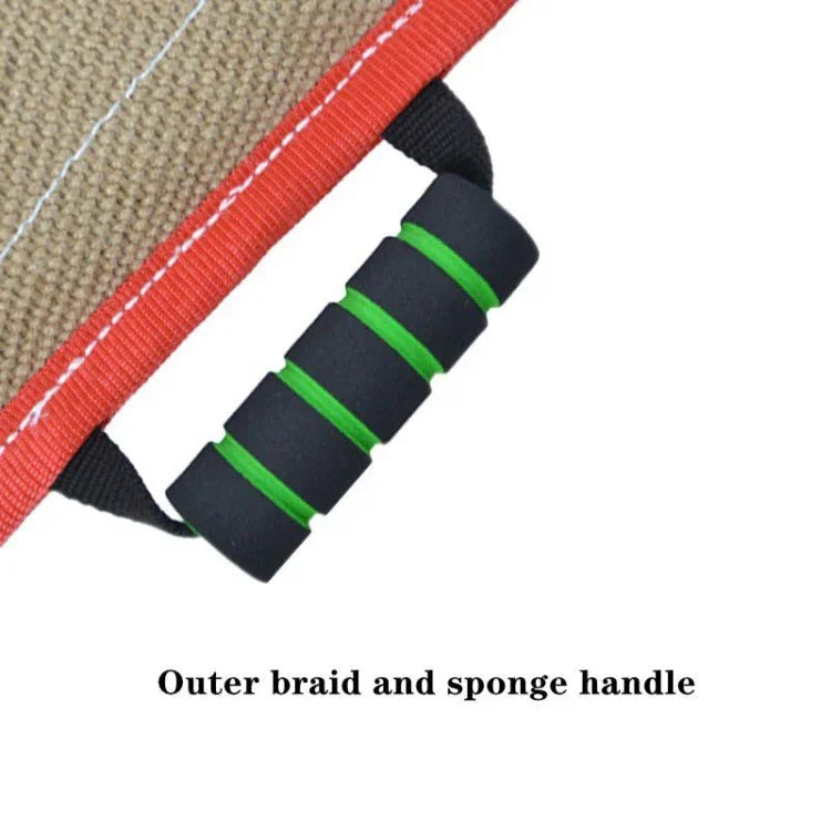 Halsschutzärmel aus rotem Köperjute für Hunde, offener Ärmelschutz, Haustierprodukte, rotes Köperjute